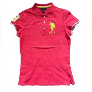 U.S POLO Woman’s Classic Shirt Short Sleeve Size Large